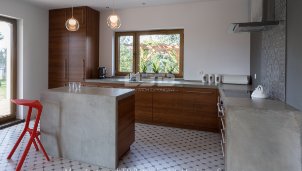 Concrete table top and sinks