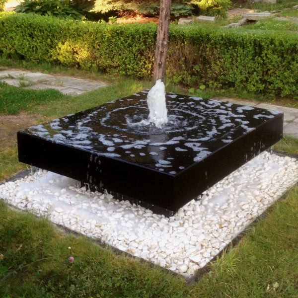 Lightweight concrete fountain.